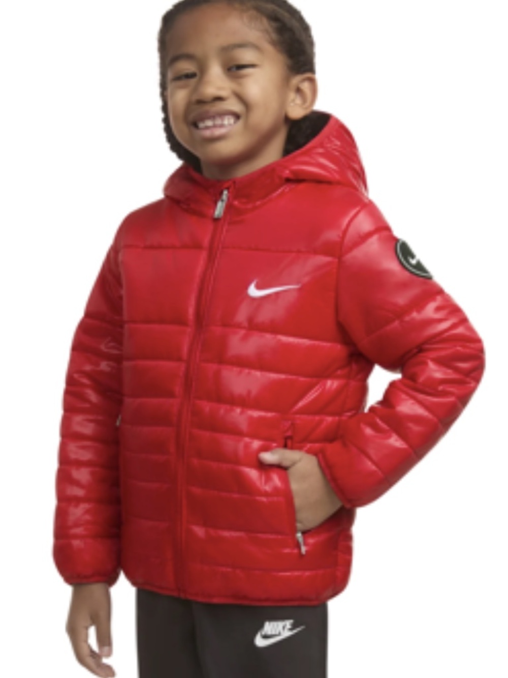 NWT Boys Size 4 Nike Midweight Water Resistant Fill Jacket  Color:UniversityRed